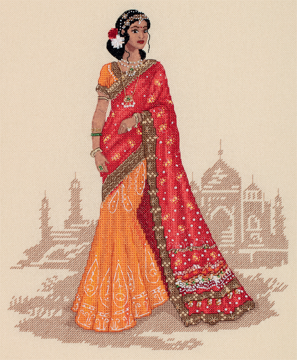 Embroidery kits PANNA Golden Series NM-7245 Women of the World. India 