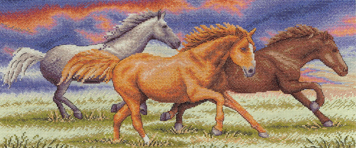 Embroidery kits PANNA Golden Series J-0679 Fleeing the Storm 