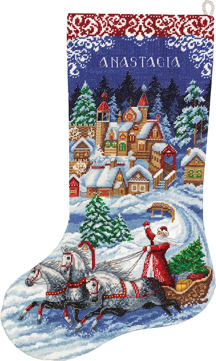 Embroidery kits PANNA PR-7166 Fairytale Christmas Stocking 