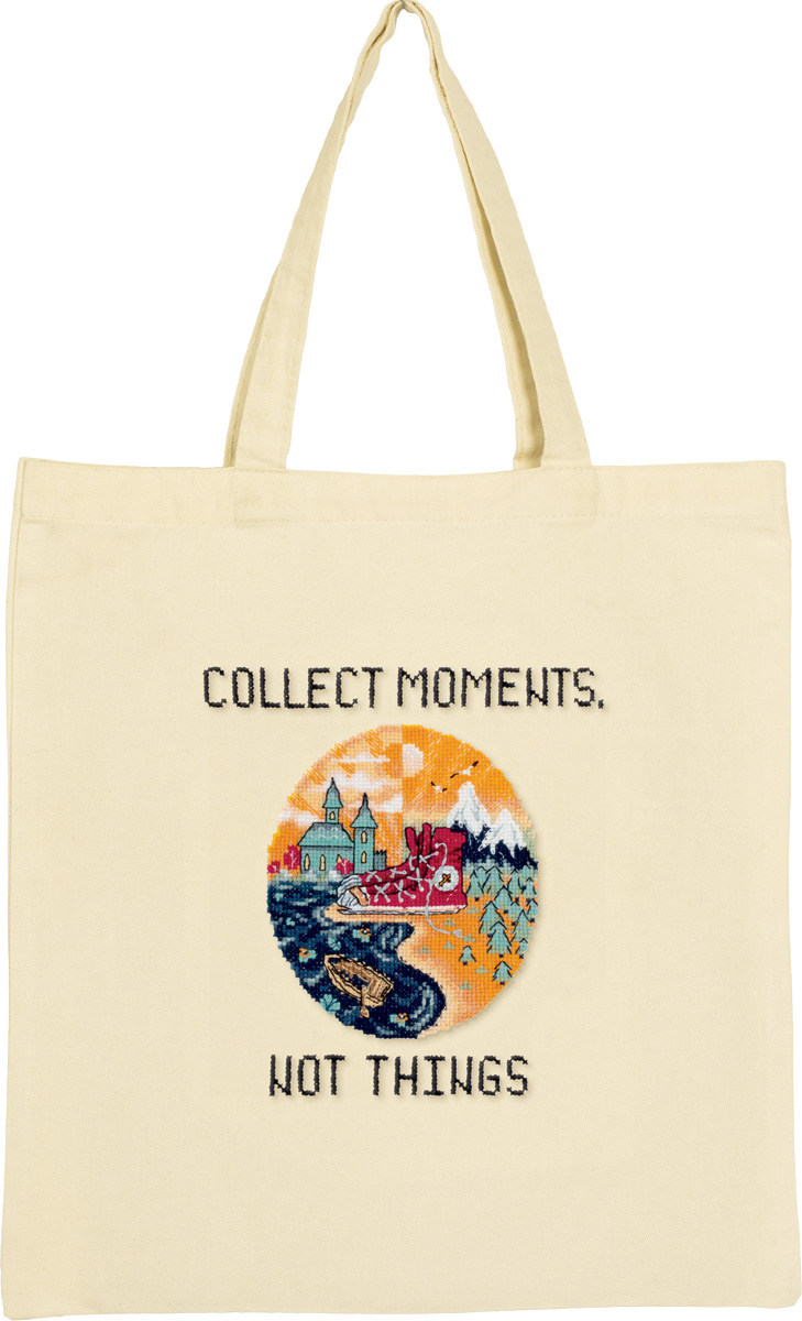 Embroidery kits PANNA PZ-7247 Save the Planet. Collect Moments Not Things 