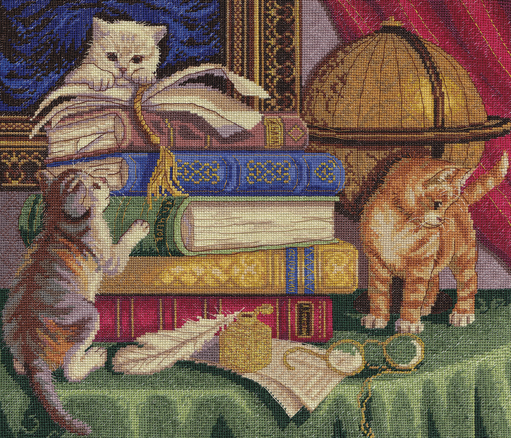 Embroidery kits PANNA J-1053 Kittens with Books 