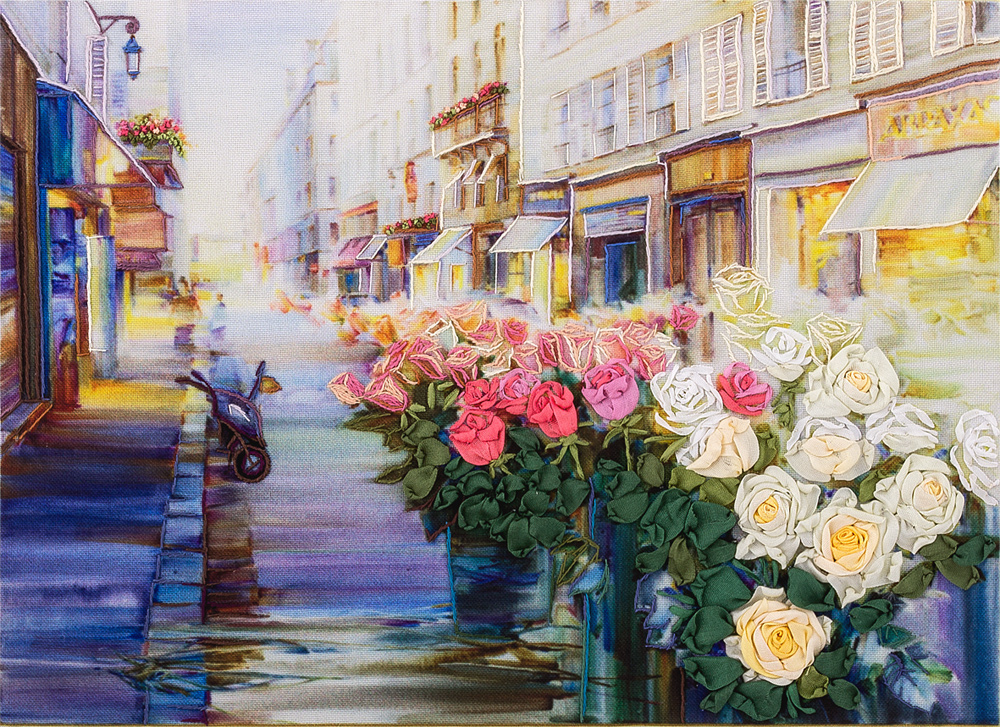 Embroidery kits PANNA Living Picture JK-2021 Flowers of Paris 