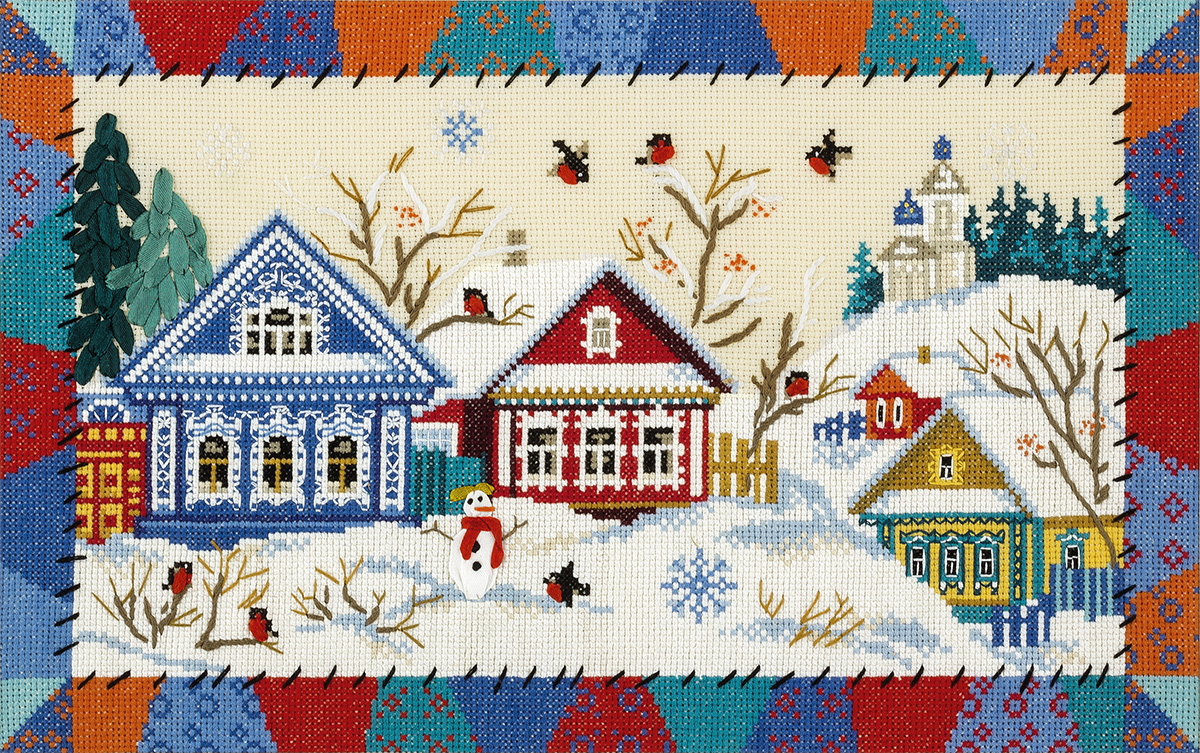 Embroidery kits PANNA DE-1135 Bullfinch Village 