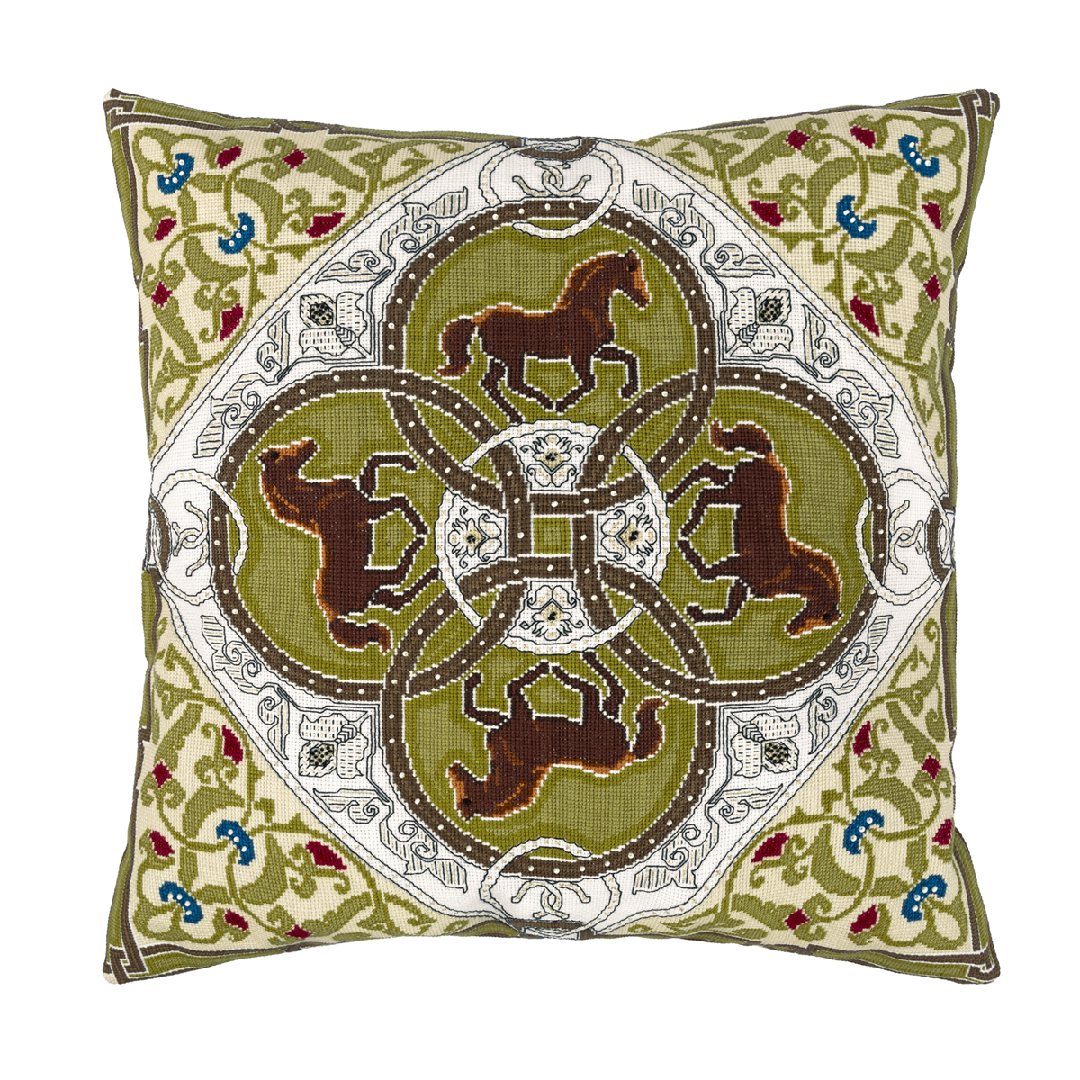 Embroidery kits PANNA PD-7559 Equestrian Yard (Cushion Front)