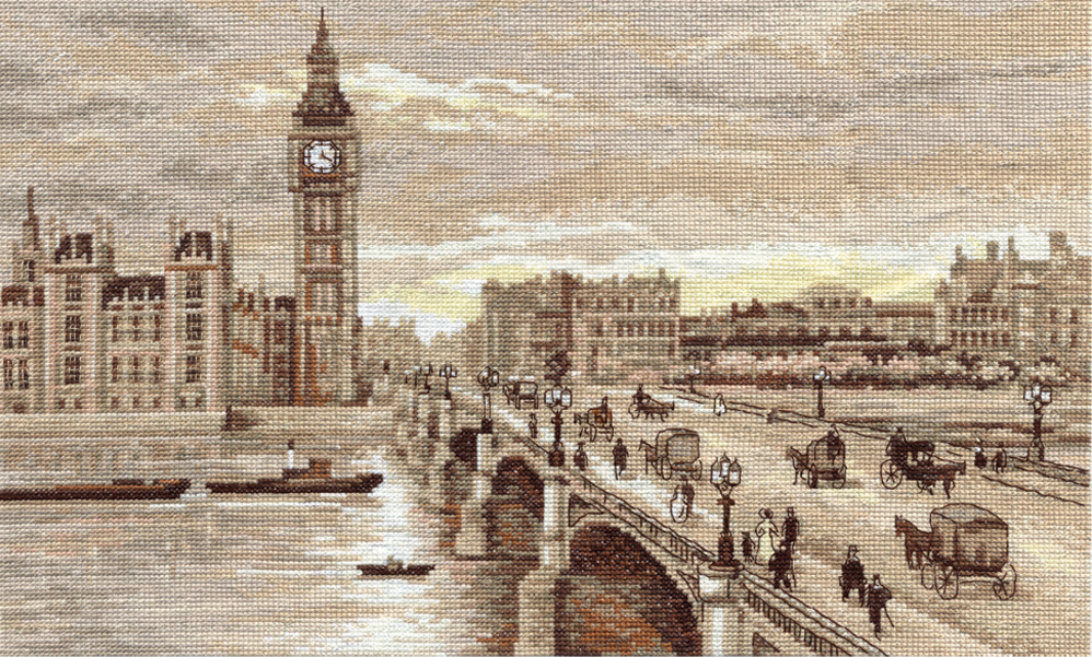 Embroidery kits PANNA Golden Series GM1254 London. Westminster Bridge