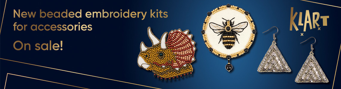 New beaded embroidery kits for accessories. On Sale!
